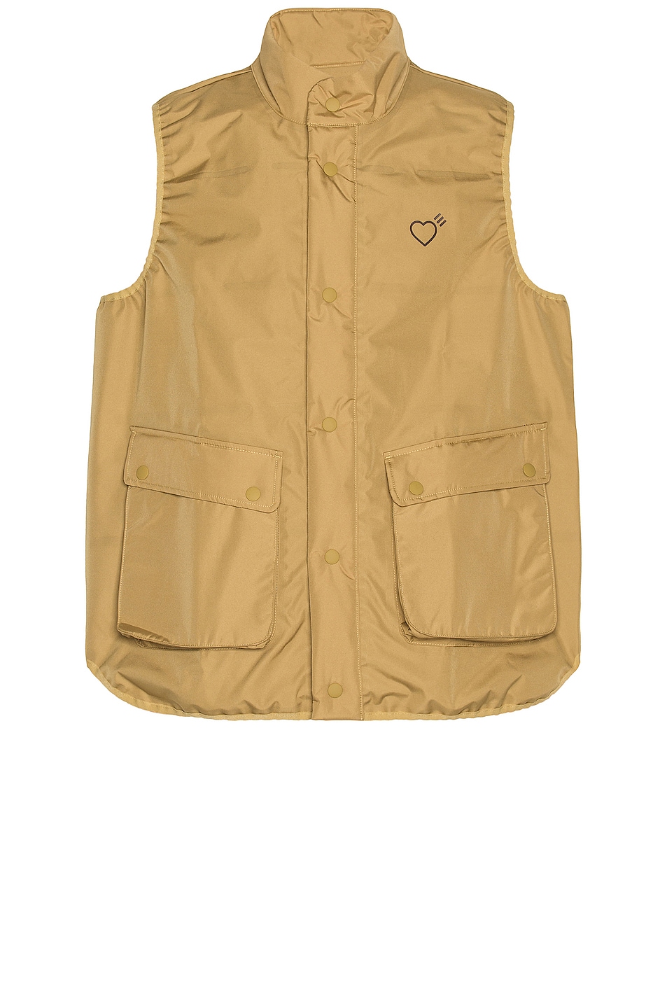 Image 1 of adidas x HUMAN MADE Puffer Vest in Khaki