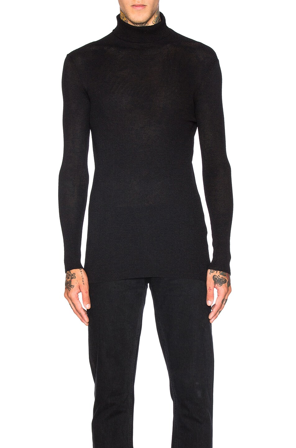 Image 1 of Ann Demeulemeester Knit Turtleneck Sweater in Black