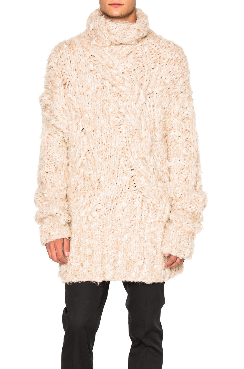 Image 1 of Ann Demeulemeester Hand Knitted Sweater in Blond