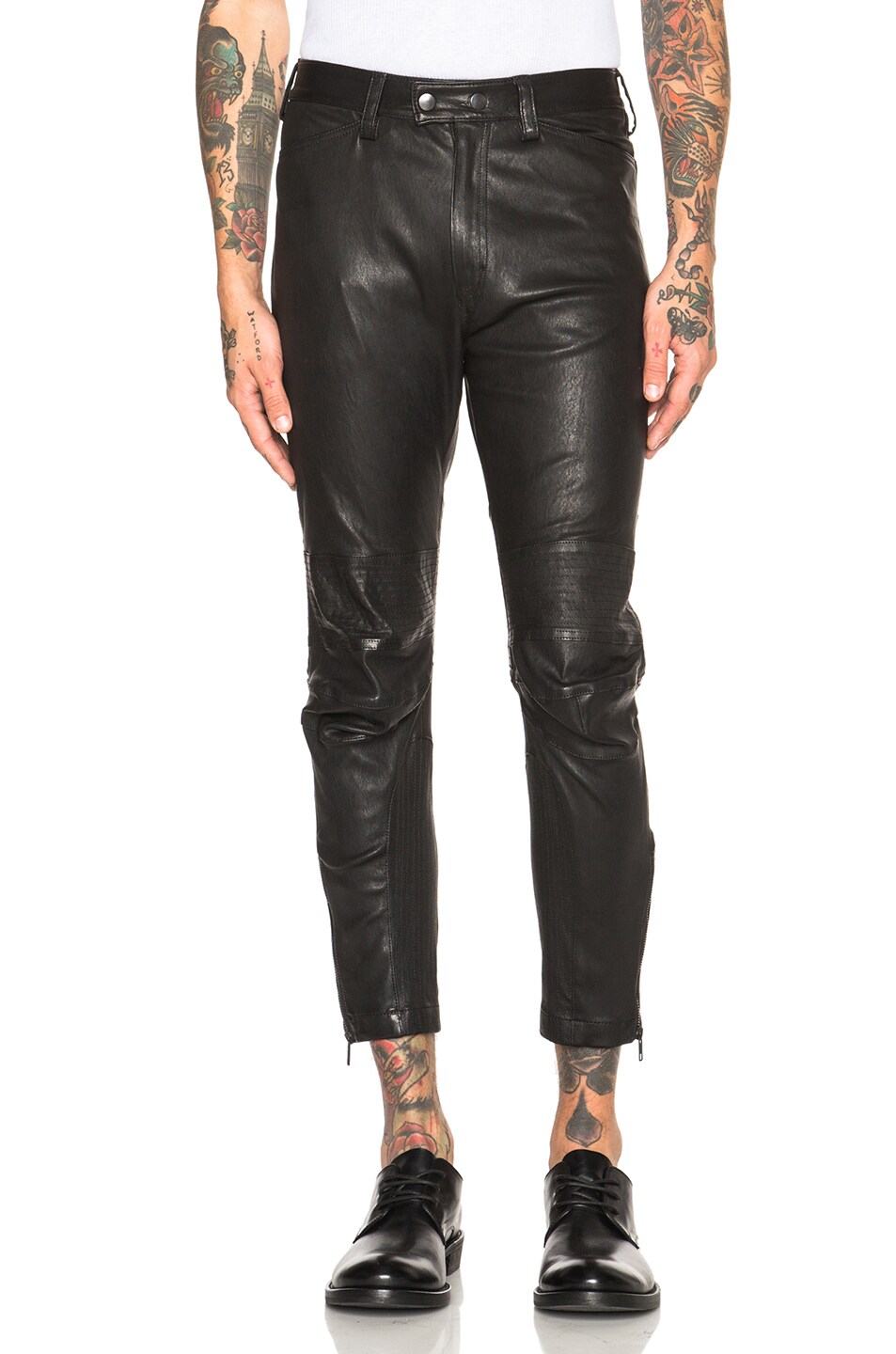 Image 1 of Ann Demeulemeester Leather Trousers in Black
