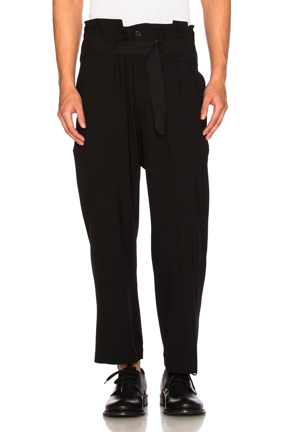 Image 1 of Ann Demeulemeester High Waisted Trousers in Black