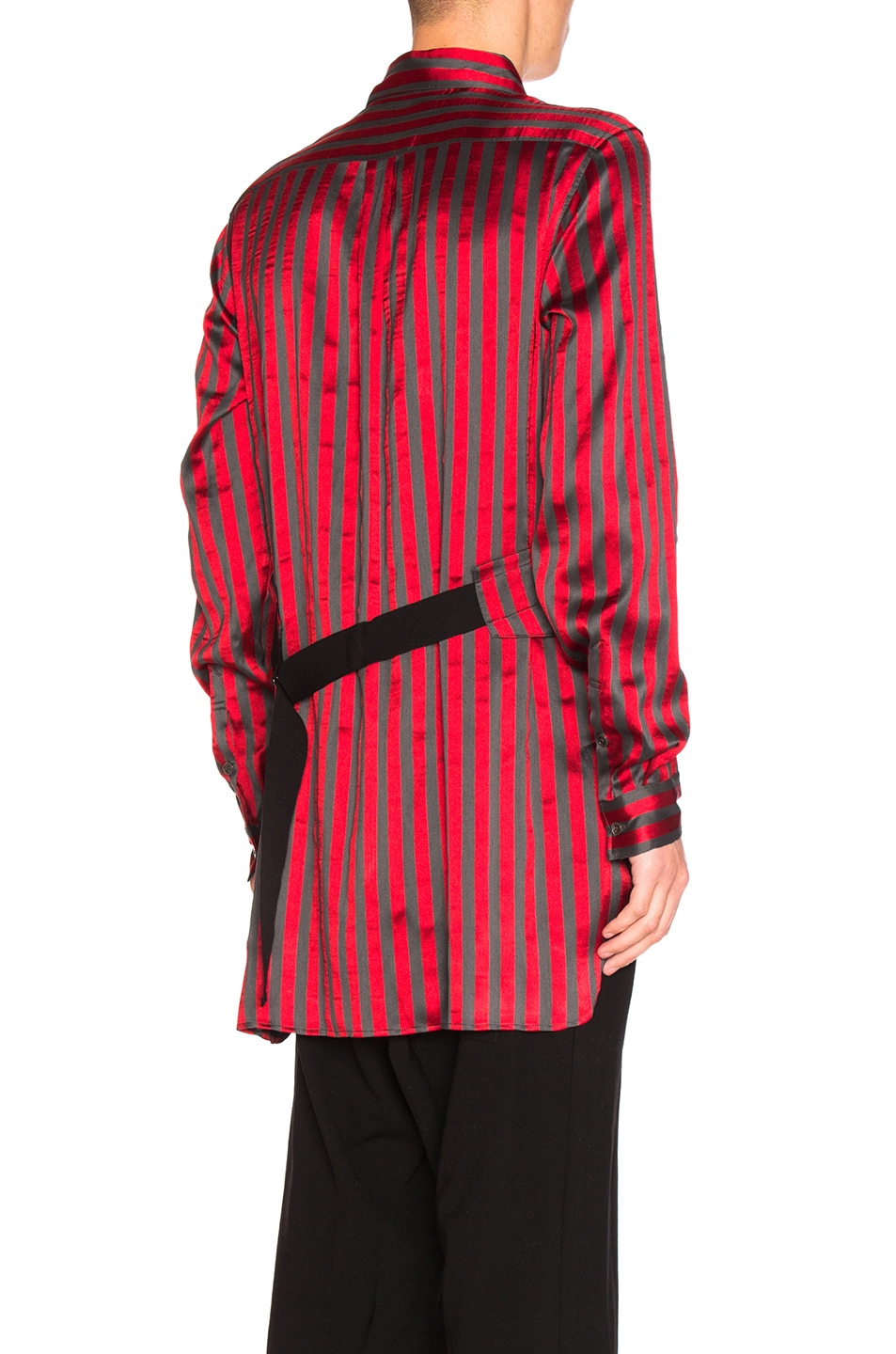 Image 1 of Ann Demeulemeester for FWRD Shirt in Ruby & Grey