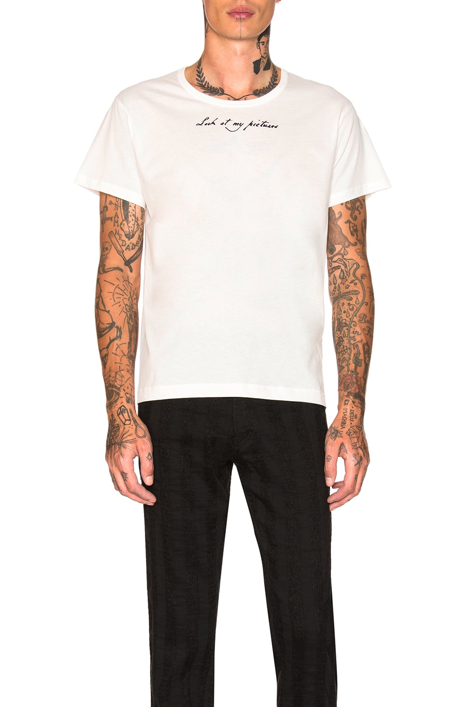 Image 1 of Ann Demeulemeester Short Sleeve Top in Off White