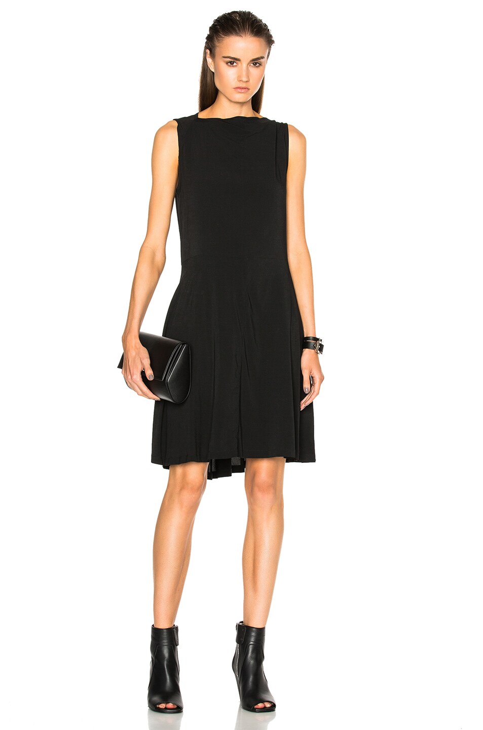 Image 1 of Ann Demeulemeester Asymmetric Shift Dress in Black