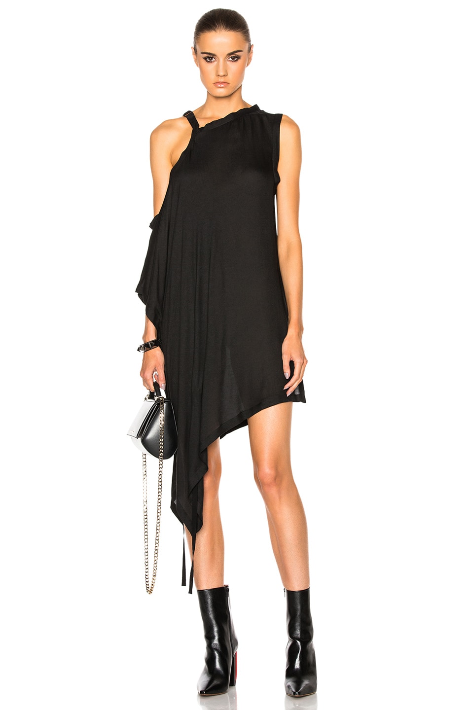 Image 1 of Ann Demeulemeester Off the Shoulder Tunic in Black