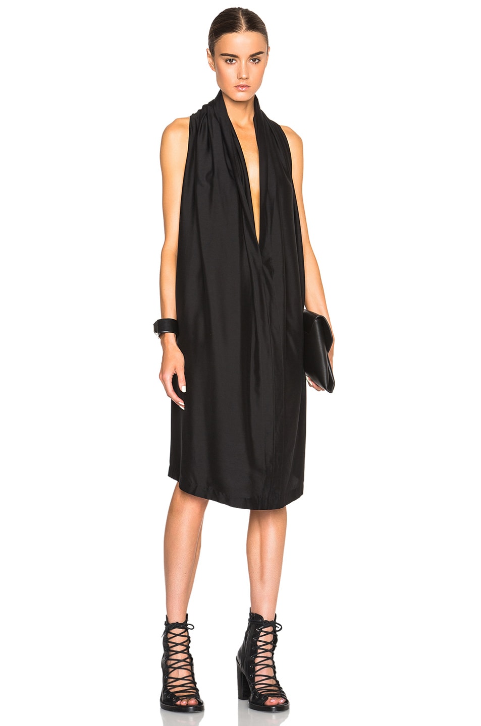 Image 1 of Ann Demeulemeester Belted Dress in Black