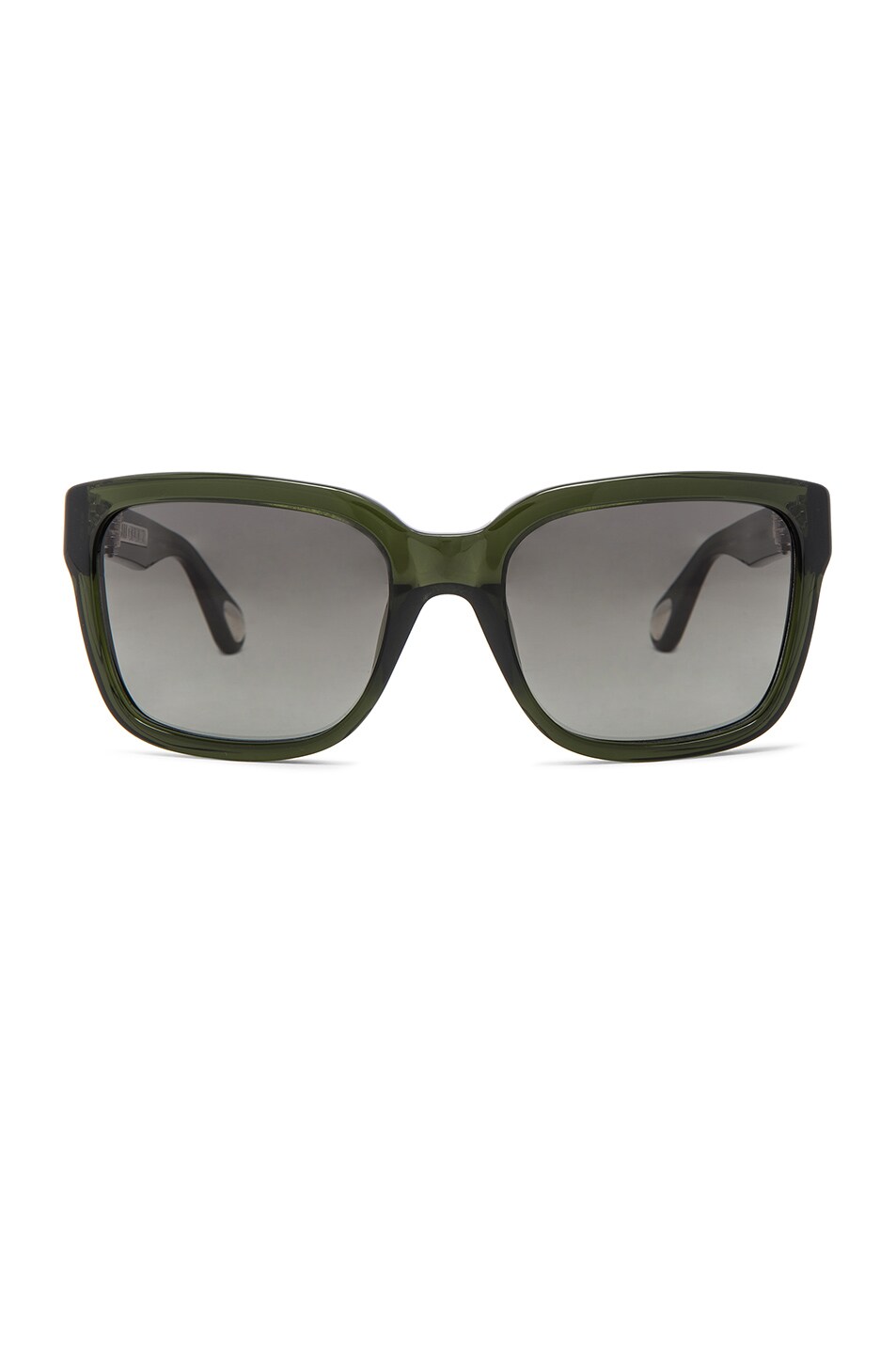 Image 1 of Ann Demeulemeester Sunglasses in Silver & Green