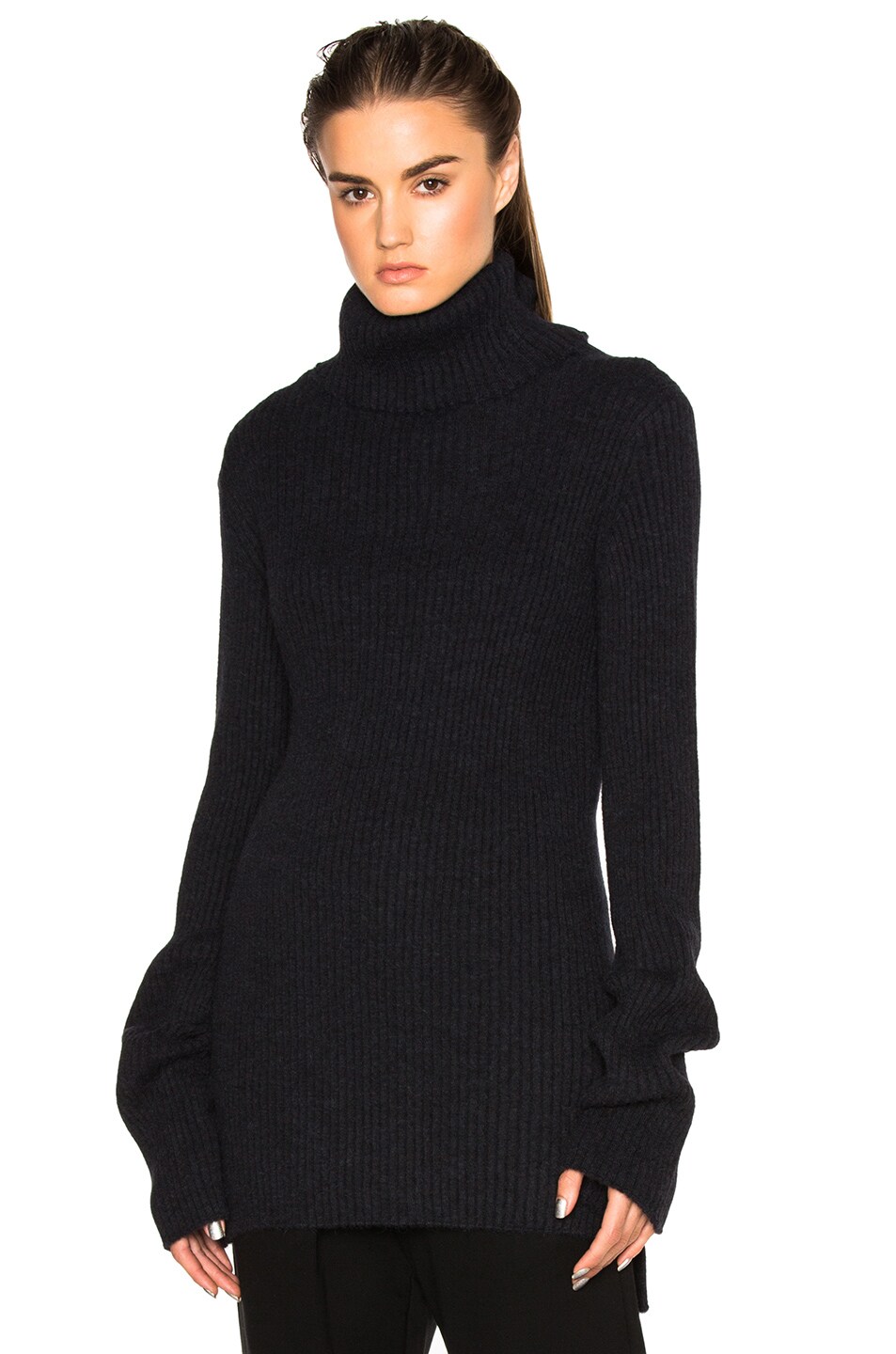 Image 1 of Ann Demeulemeester Turtleneck Sweater in Black
