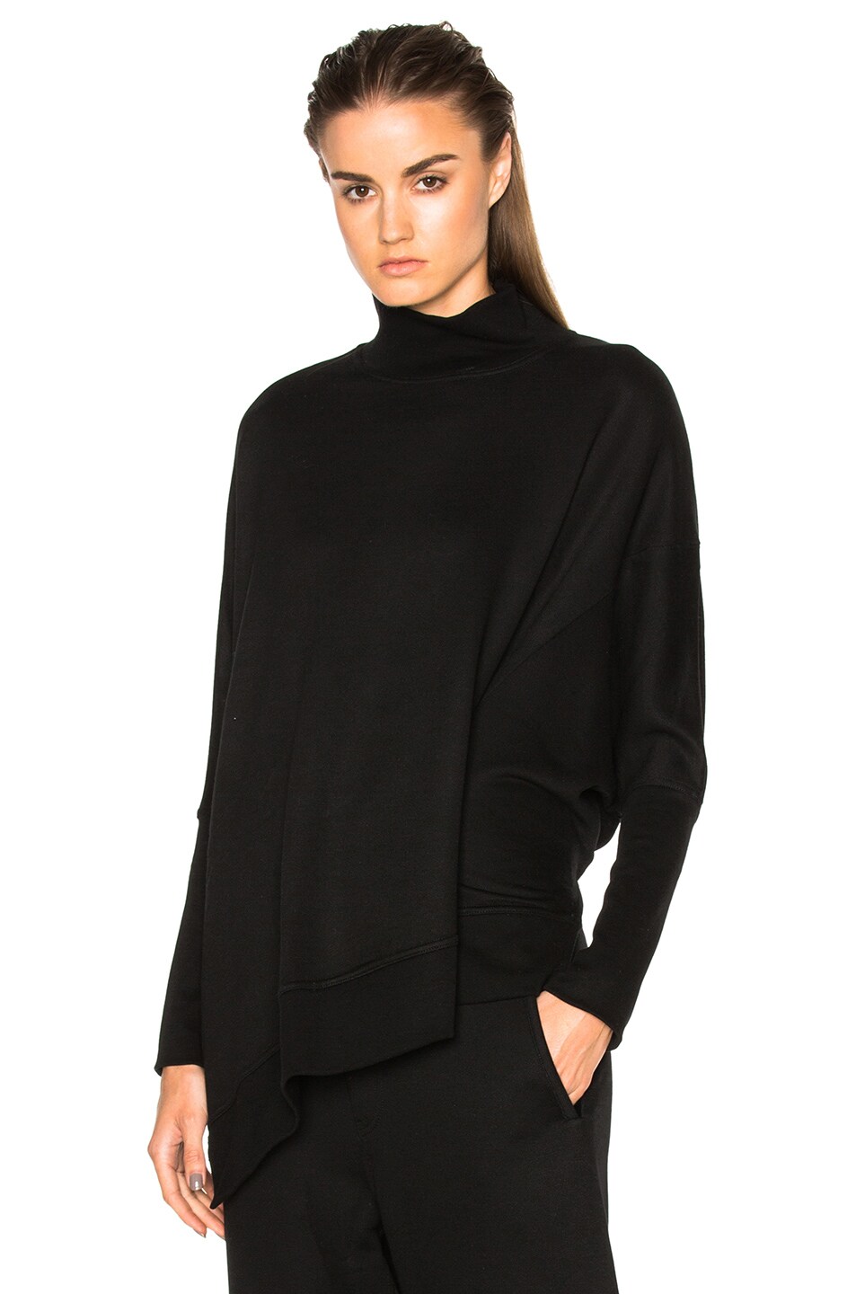 Image 1 of Ann Demeulemeester Turtleneck Asymmetric Sweater in Black