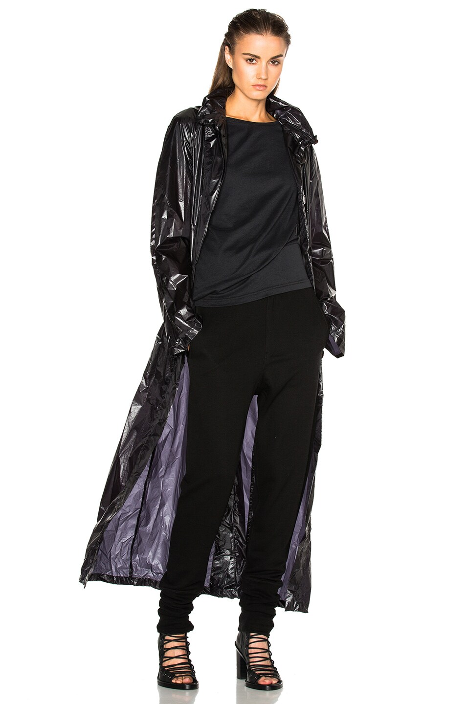 Image 1 of Ann Demeulemeester Hooded Rain Coat in Black
