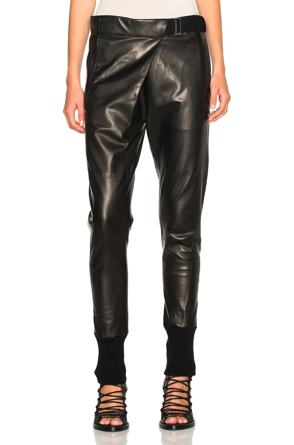 Image 1 of Ann Demeulemeester Leather Trousers in Black