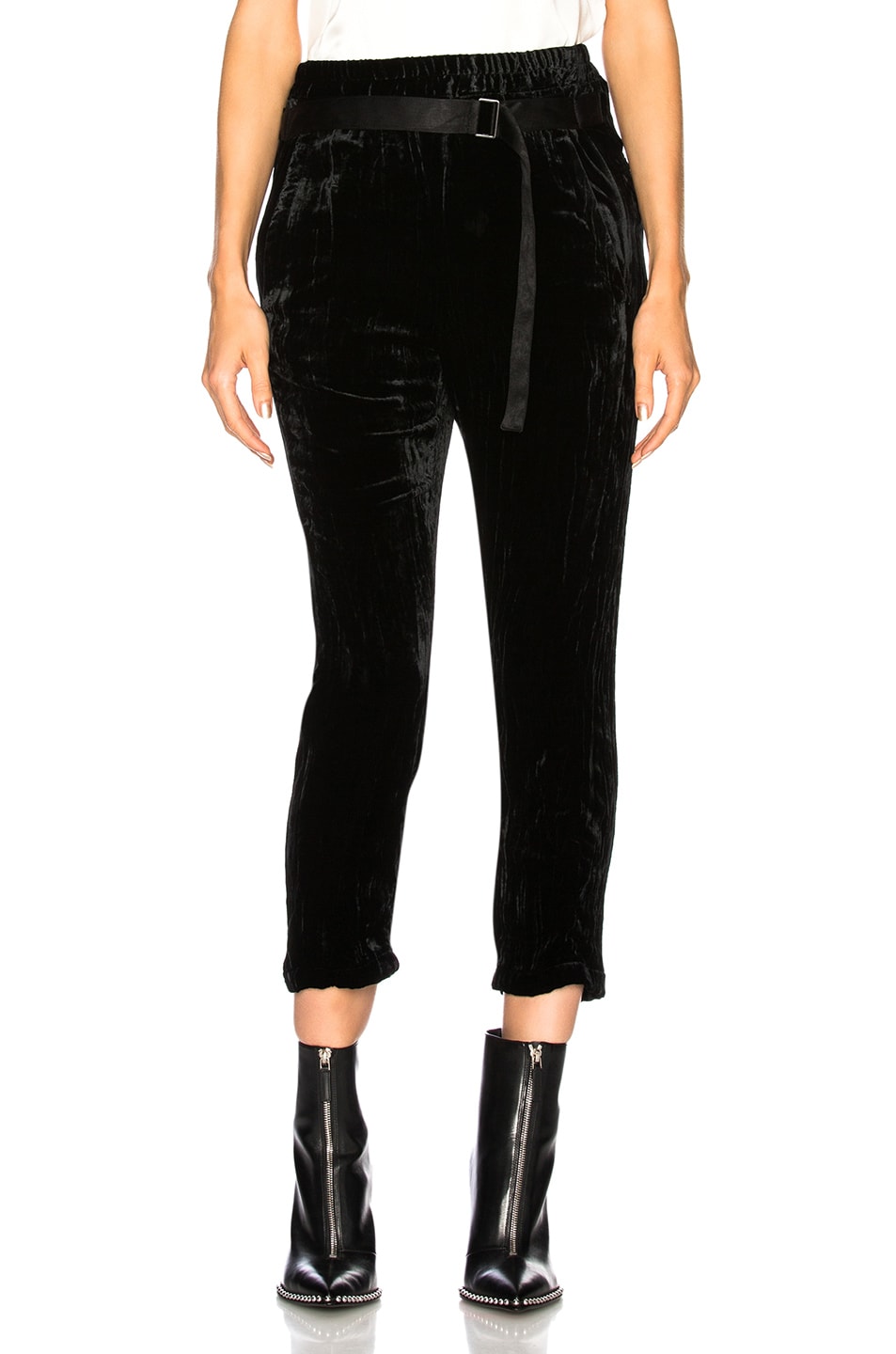 Image 1 of Ann Demeulemeester Belted Pants in Black