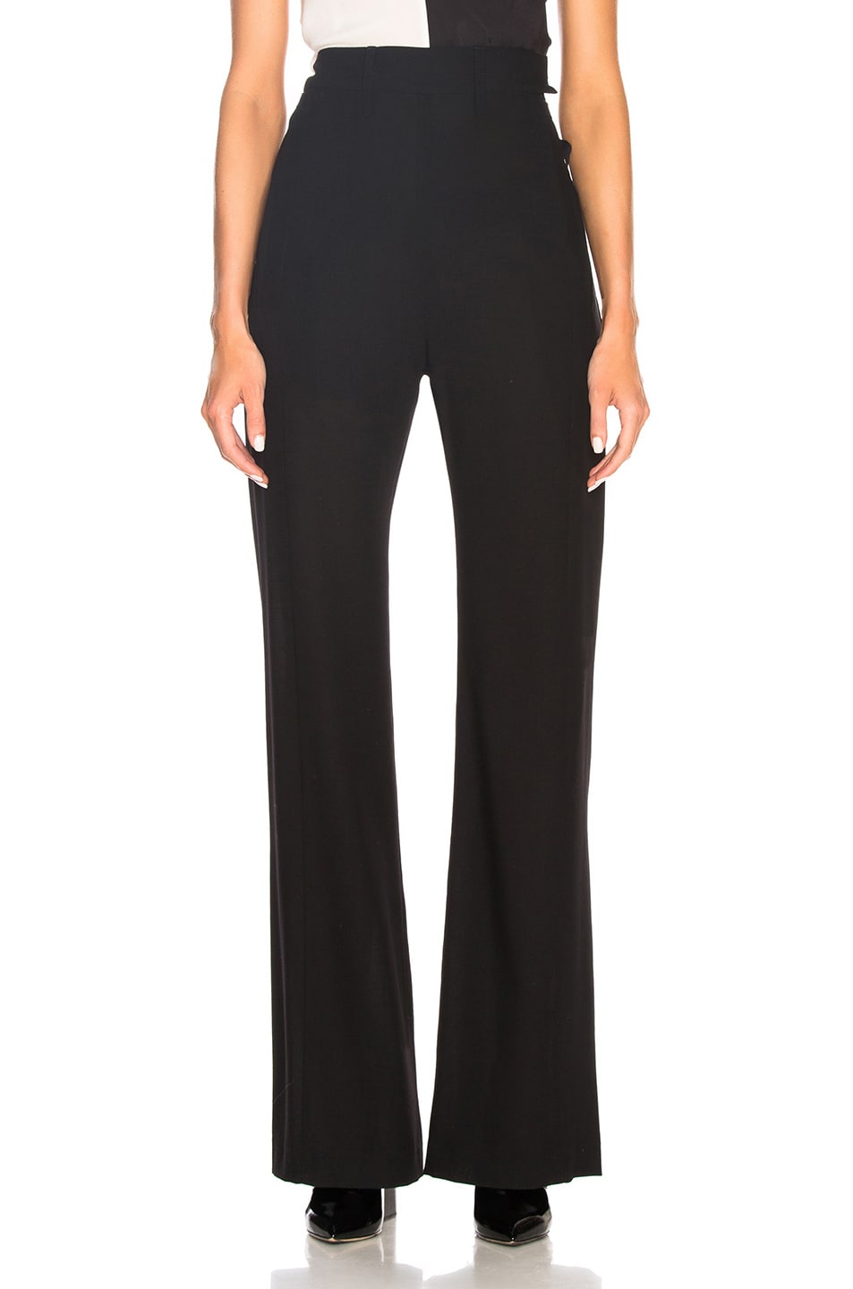 Image 1 of Ann Demeulemeester High Waisted Trousers in Black