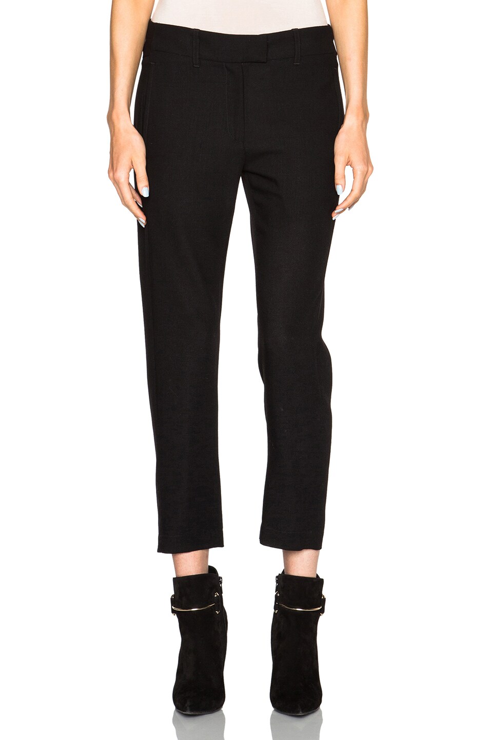 Image 1 of Ann Demeulemeester Cropped Trousers in Black