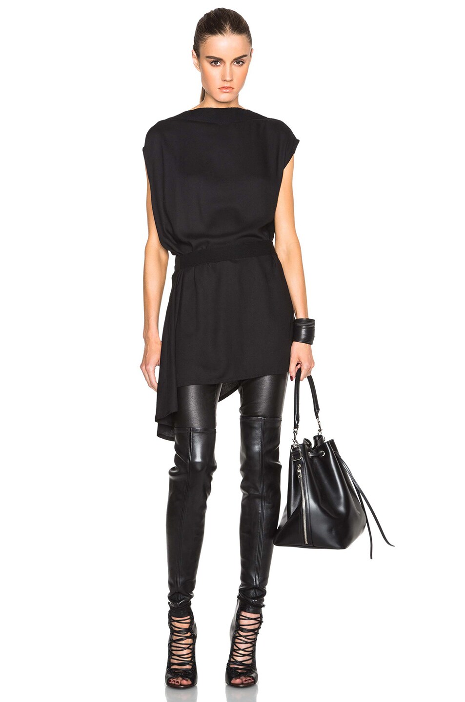 Image 1 of Ann Demeulemeester Infinity Tunic in Black