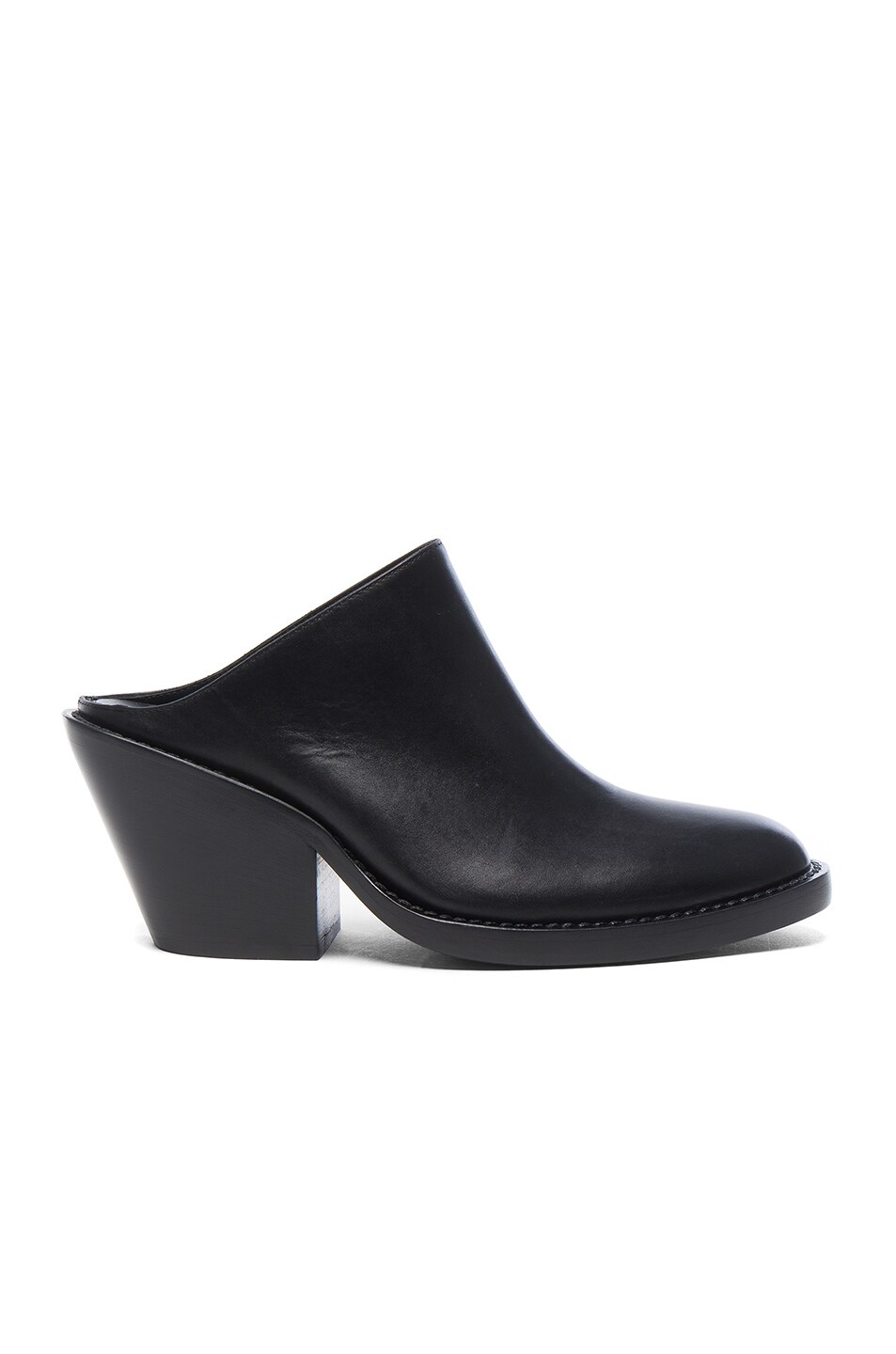 Image 1 of Ann Demeulemeester Leather Mules in Black