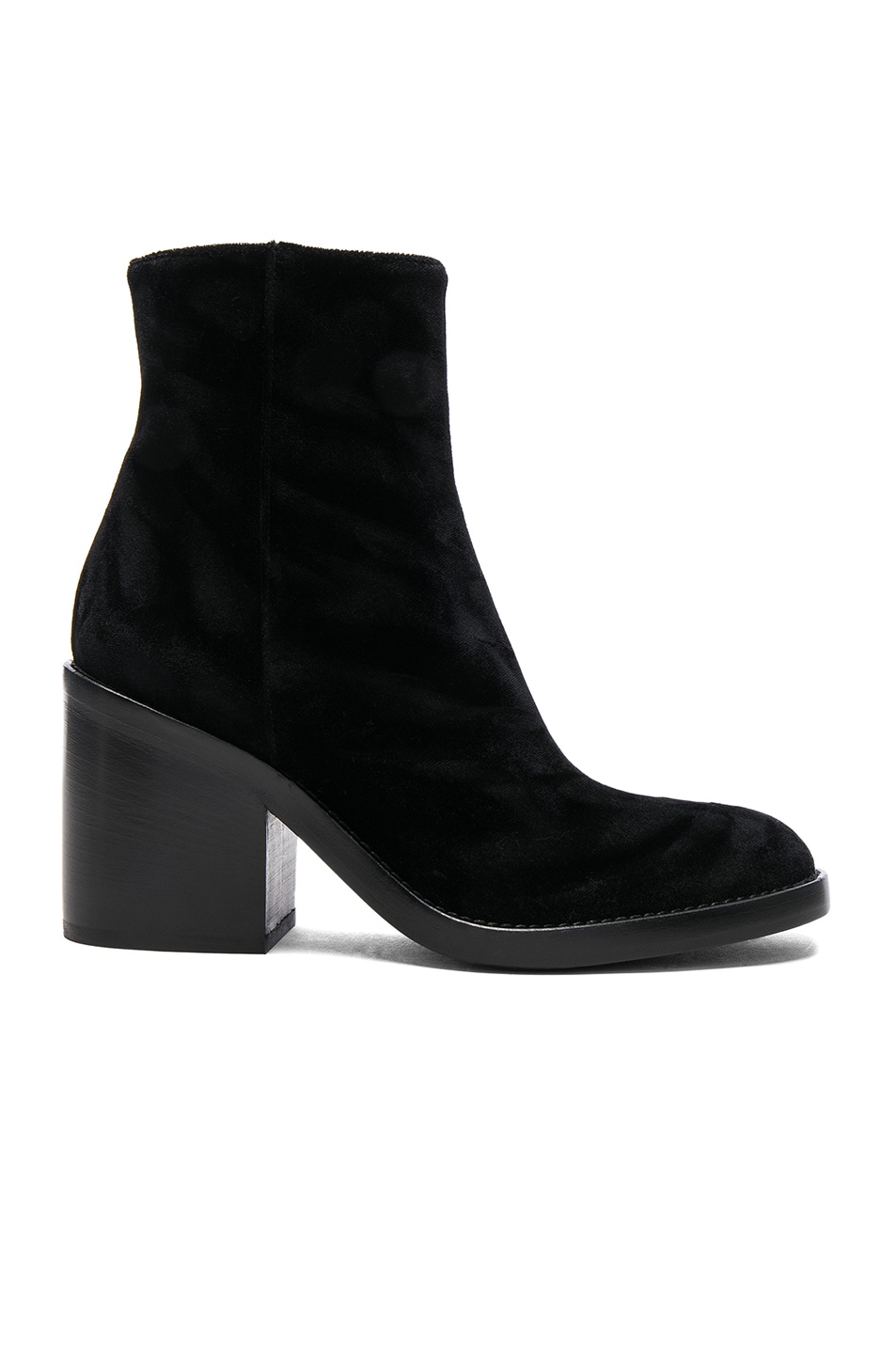Image 1 of Ann Demeulemeester Velvet Boots in Black
