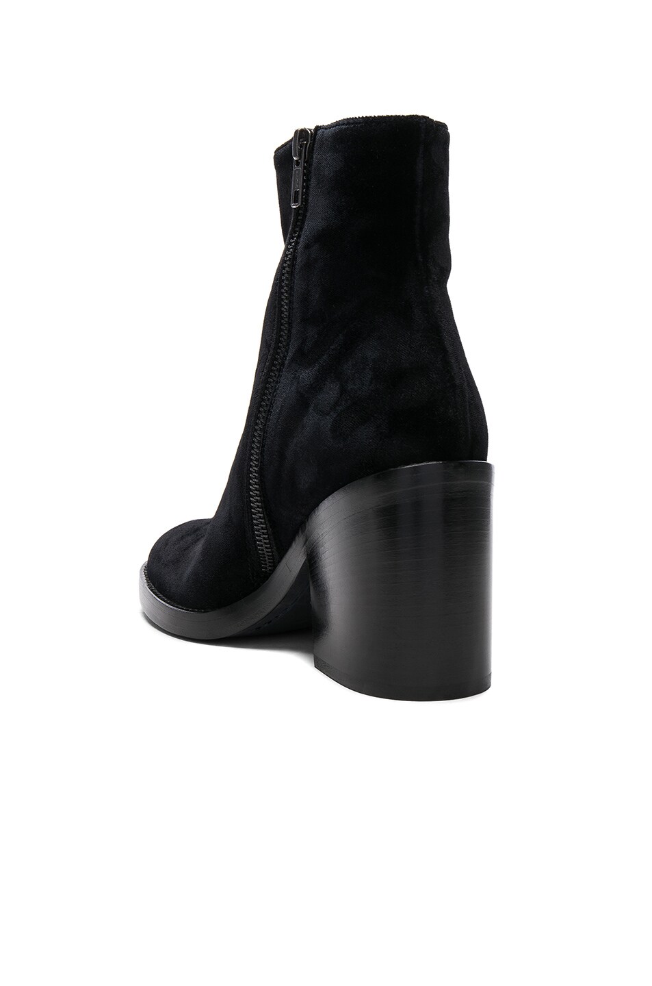 ANN DEMEULEMEESTER Velvet Boots in Black | ModeSens