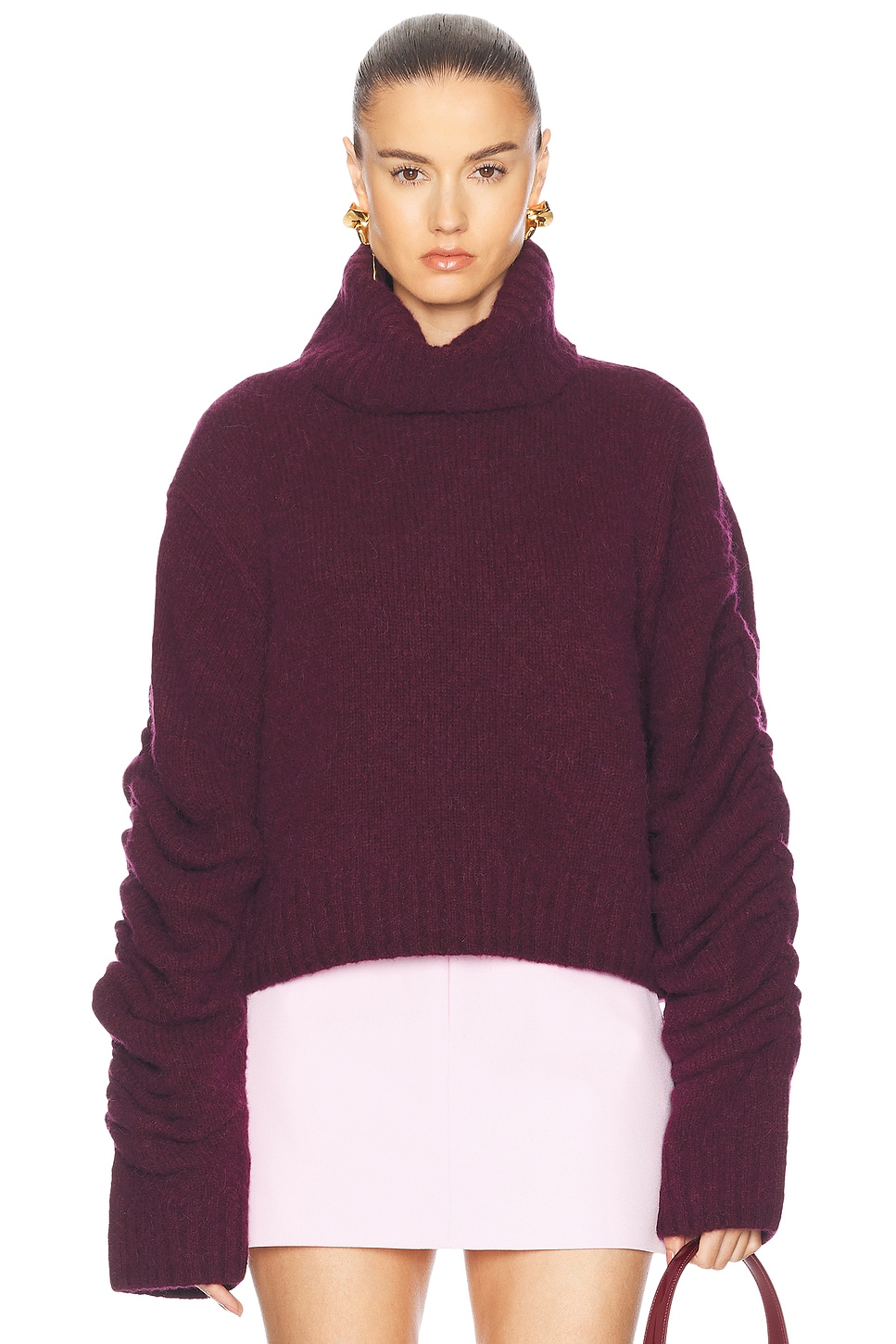 Hour Mohair Sweater in Burgundy