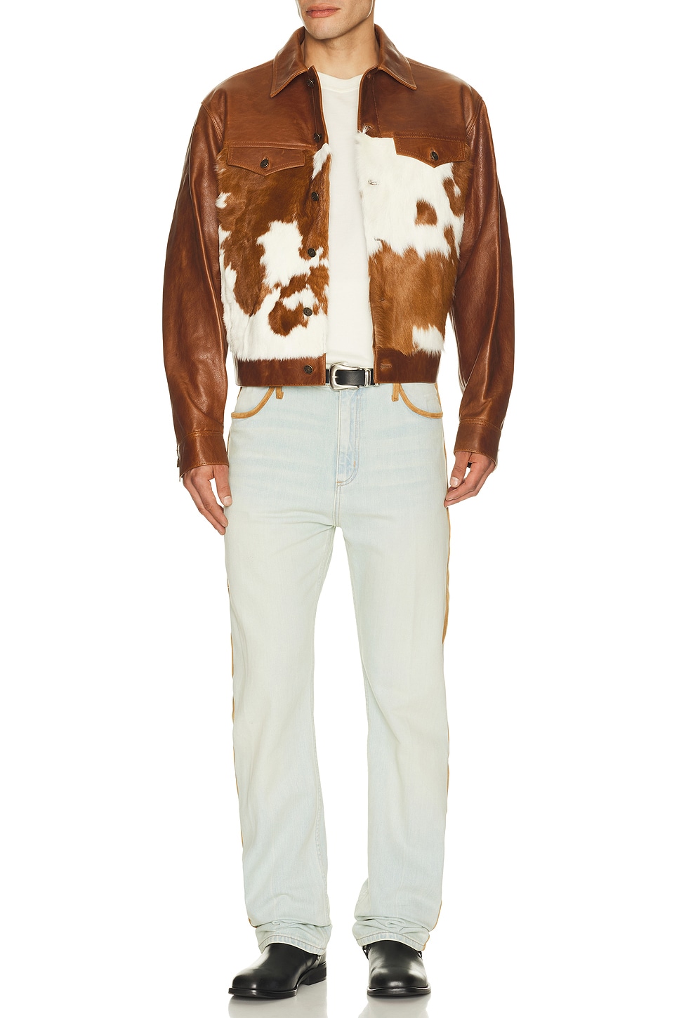 Austin Post Leather Trucker Jacket | Thumbnail 8 Austin Post Leather Trucker Jacket | Thumbnail 8