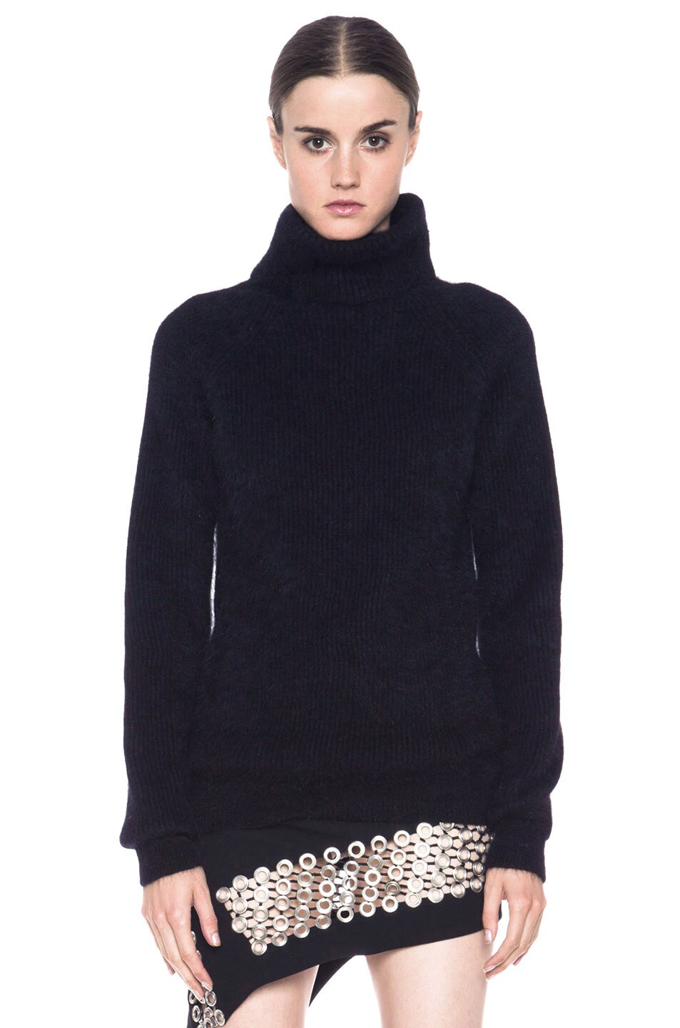 Image 1 of Anthony Vaccarello Angora Sweater in Black