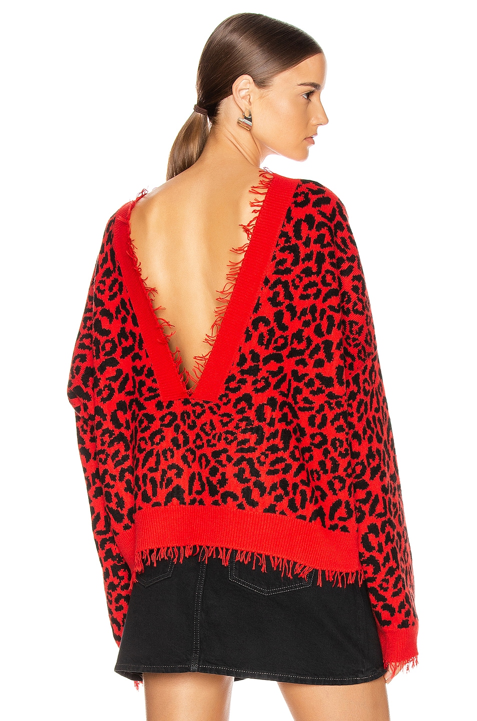 Image 1 of ALANUI Leopard Sweater in Red