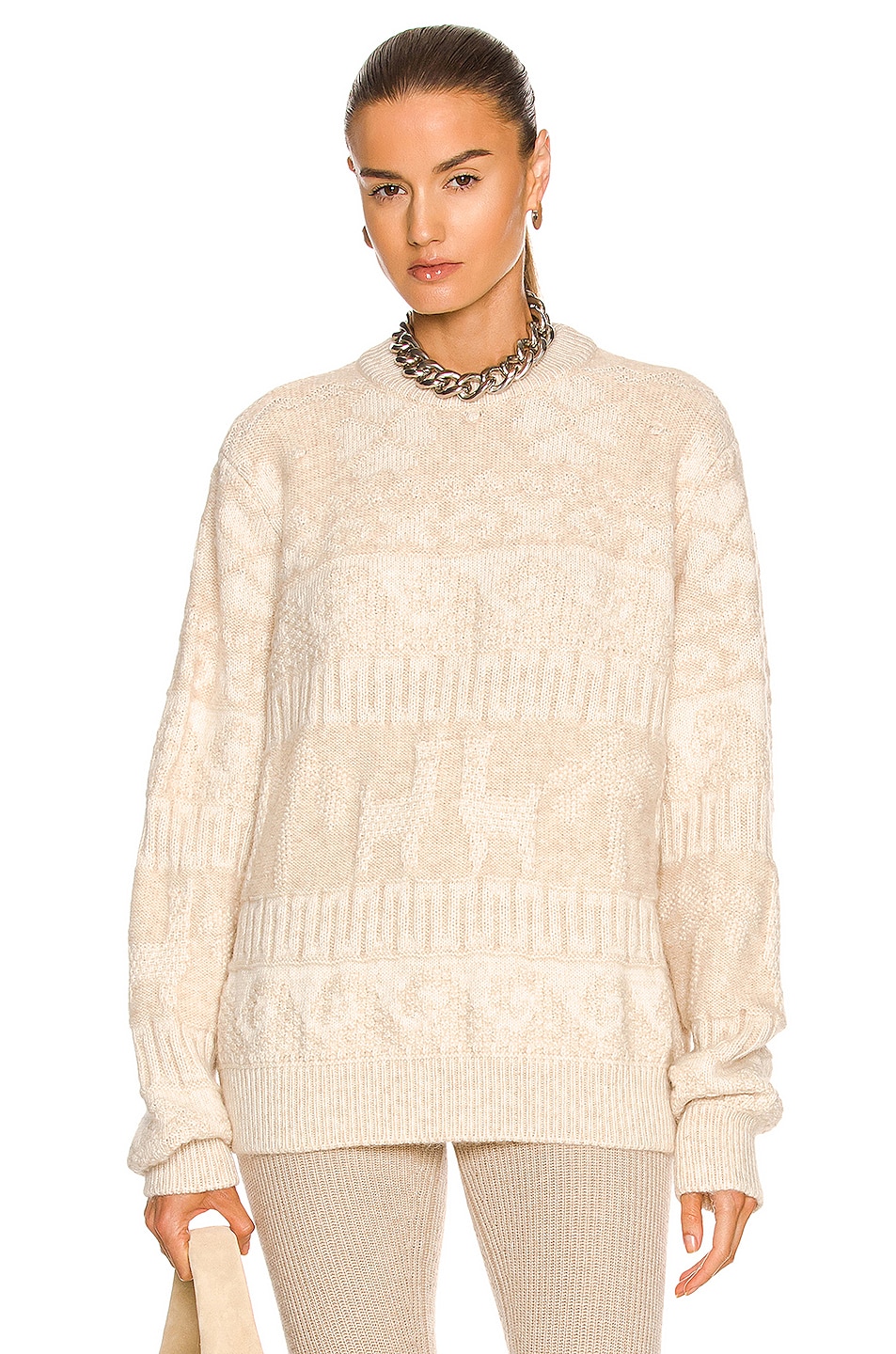 Image 1 of ALANUI Land of Alpacas Sweater in White