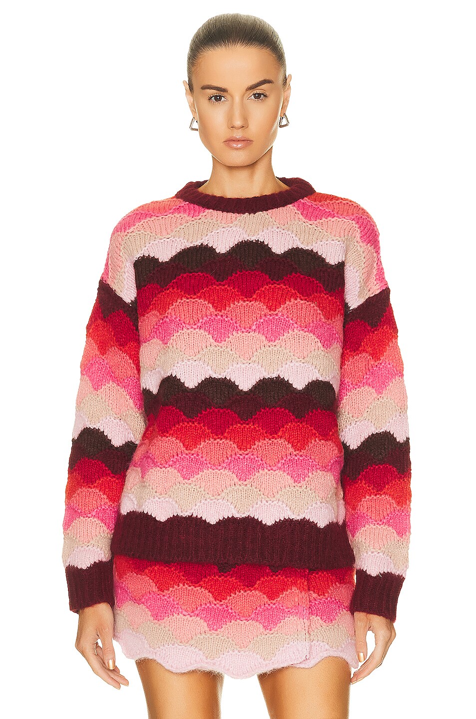 Image 1 of ALANUI Under The Northern Sky Sweater in Pink Powder