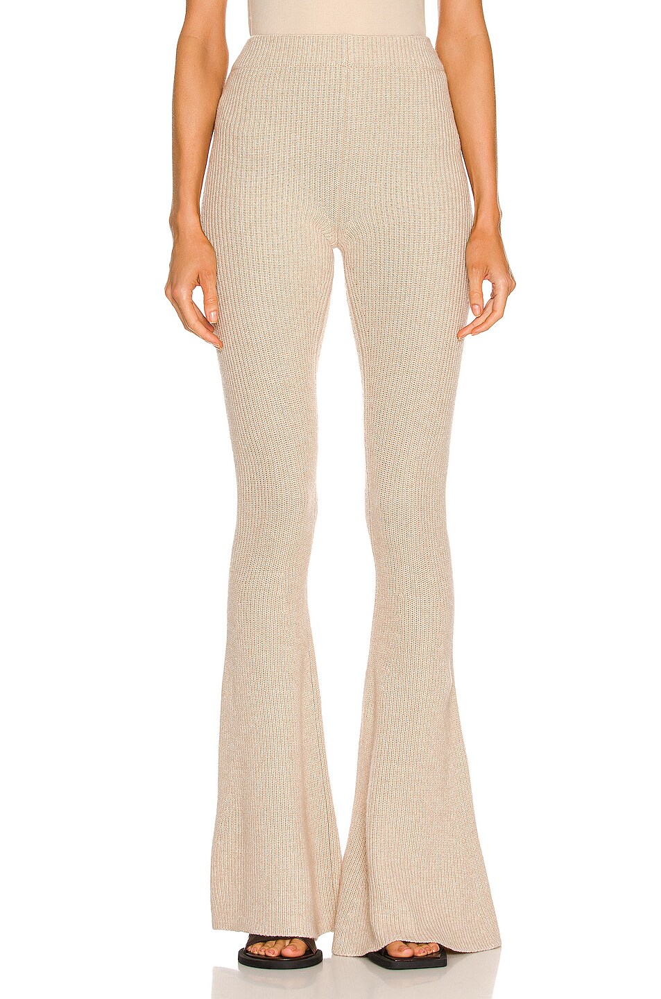 Image 1 of ALANUI Sierra Ribbed Knit Pant in Beige