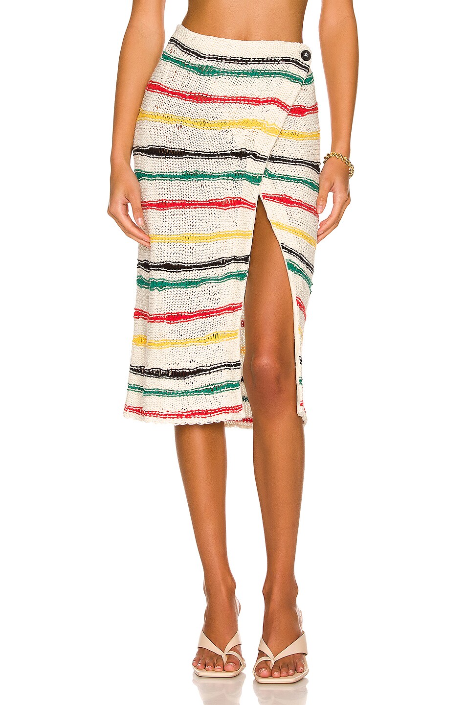 Image 1 of ALANUI Island Waves Skirt in White Multicolor