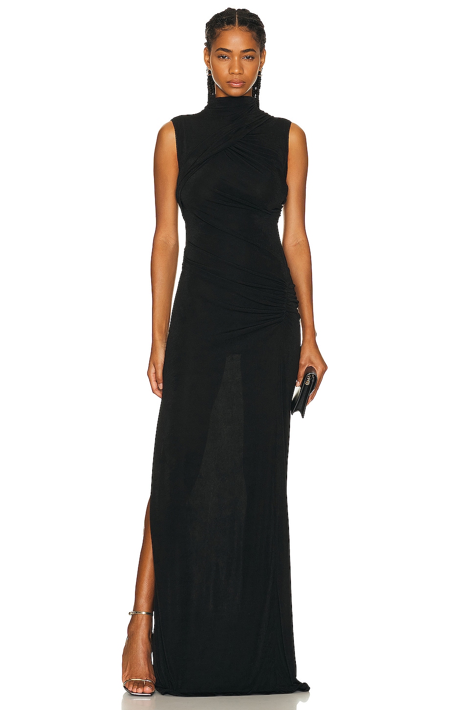 Anna October Agyness Maxi Dress in Black | FWRD