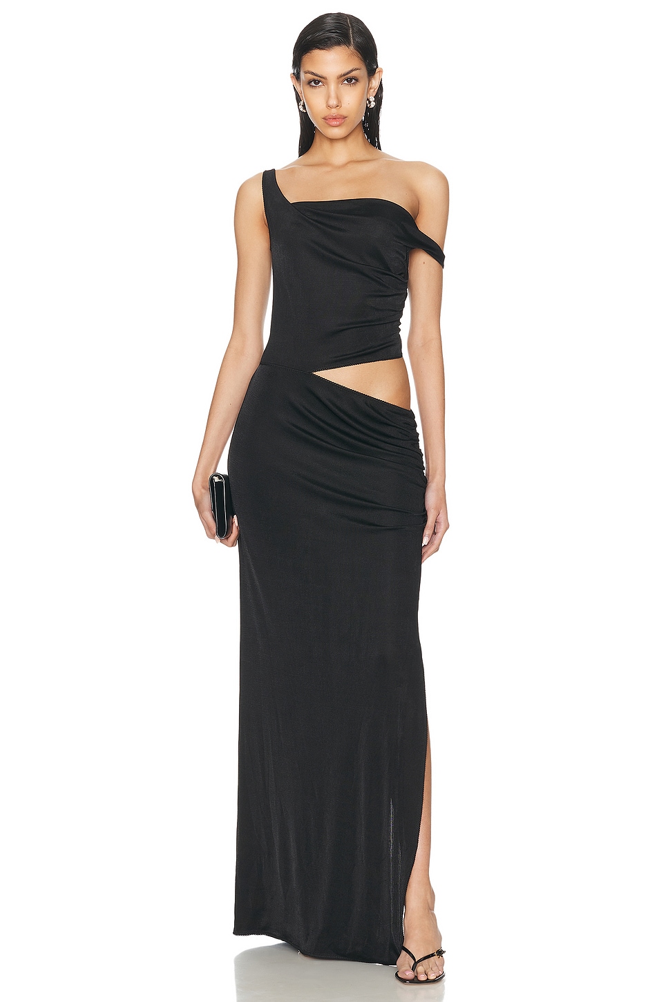 Shop Anna October Willow Maxi Dress In Black
