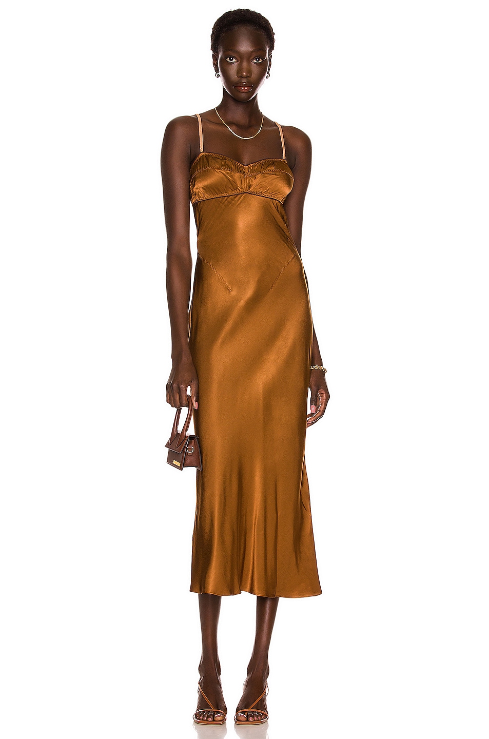 Image 1 of Anna October Waterlily Dress in Brown