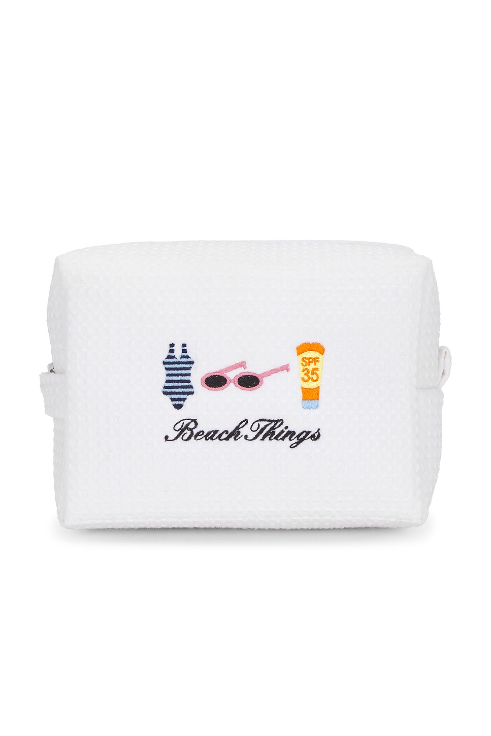 Abbode Beach Things Waffle Pouch in White
