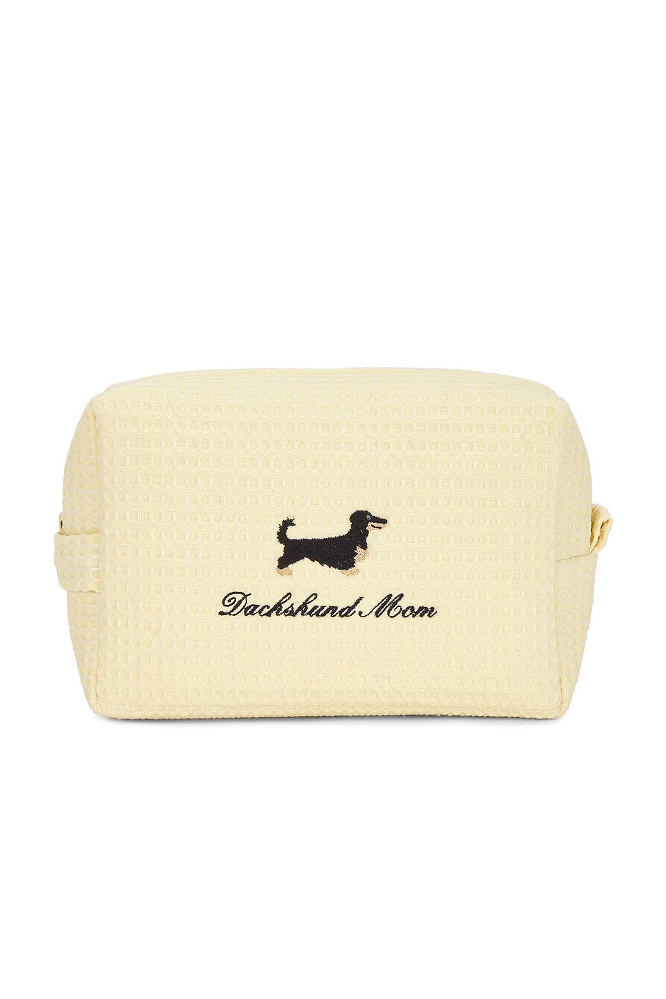 Abbode Daschund Mom Waffle Pouch in Lemon