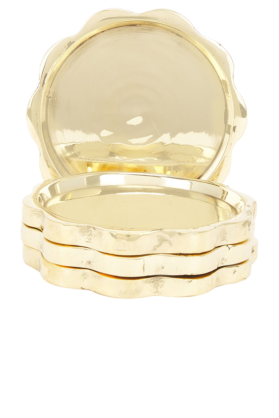 Anastasio Home Sun Coasters In Solid Brass