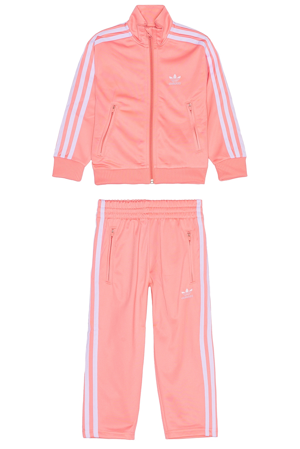 Image 1 of adidas Originals Kids Firebird Tracksuit in Semi Pink Spark