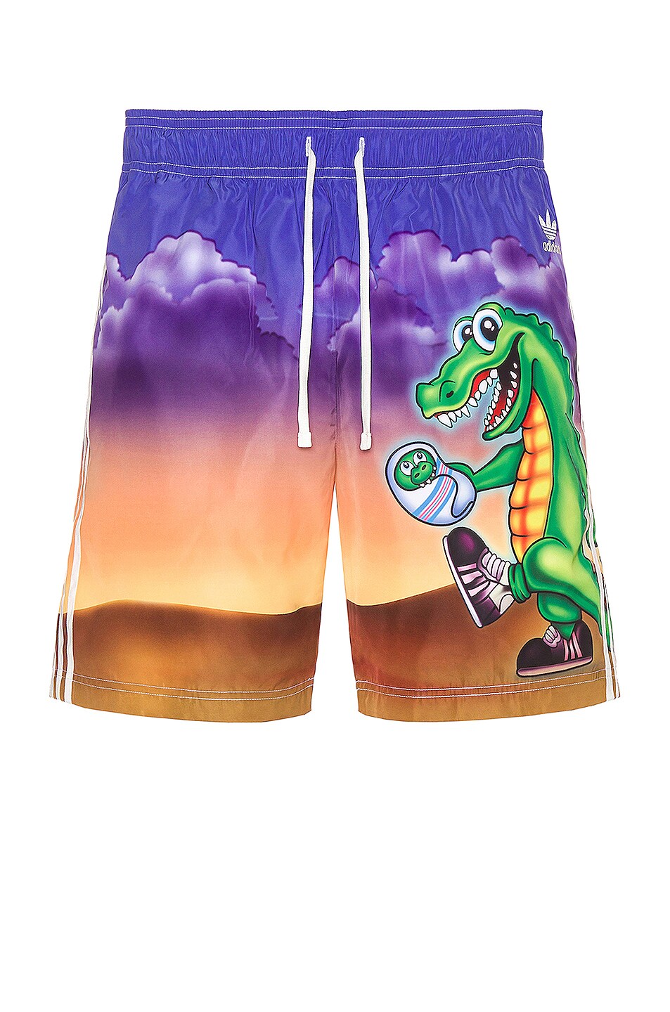 Image 1 of adidas x Kerwin Frost Shorts in Crocodile Print