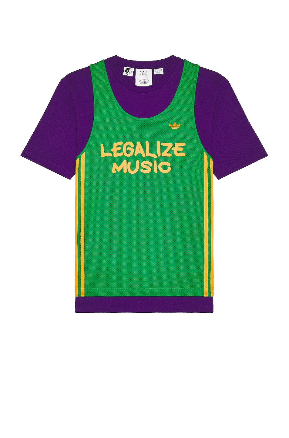 Image 1 of adidas x Kerwin Frost adidas Originals x Kerwin Frost DJ Tee in Rich Purple