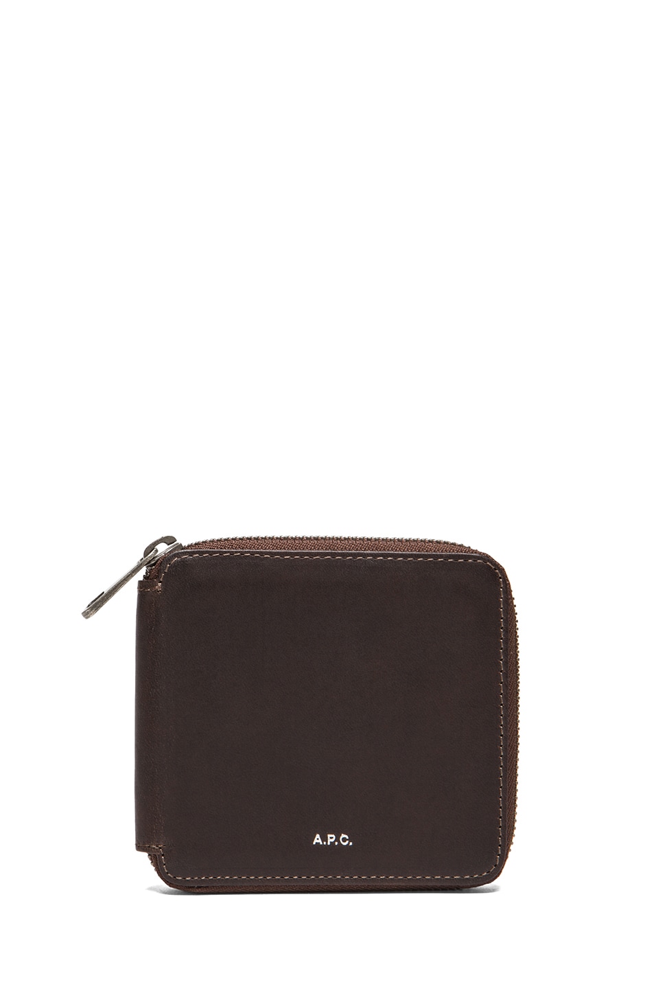 Image 1 of A.P.C. Compact Wallet in Marron Fonce