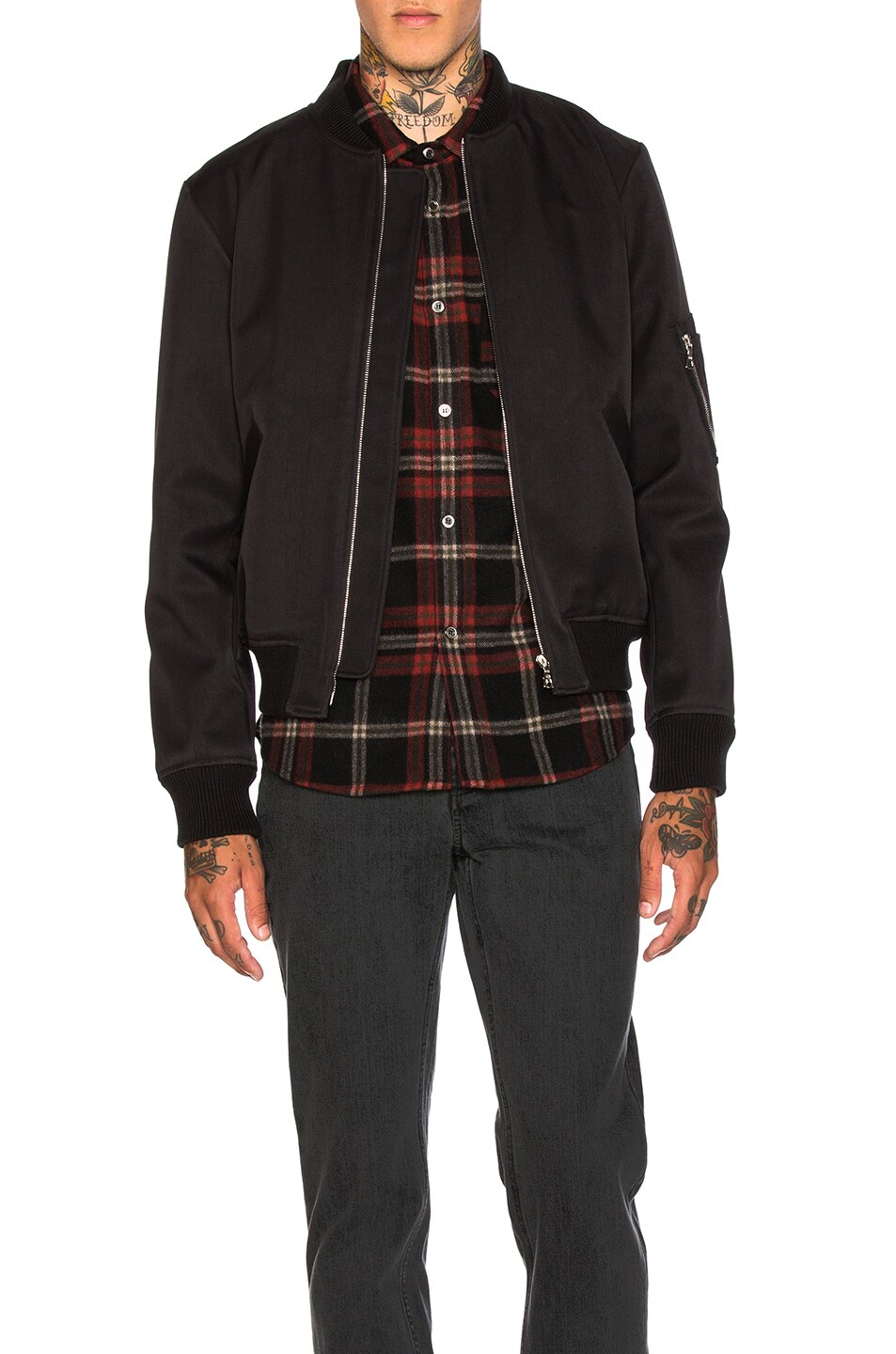 Image 1 of A.P.C. MA-1 Bomber Jacket in Black