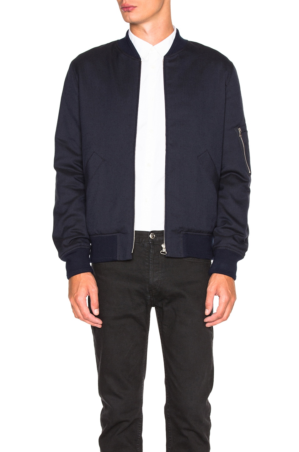 Image 1 of A.P.C. MA1 Bomber Jacket in Dark Navy