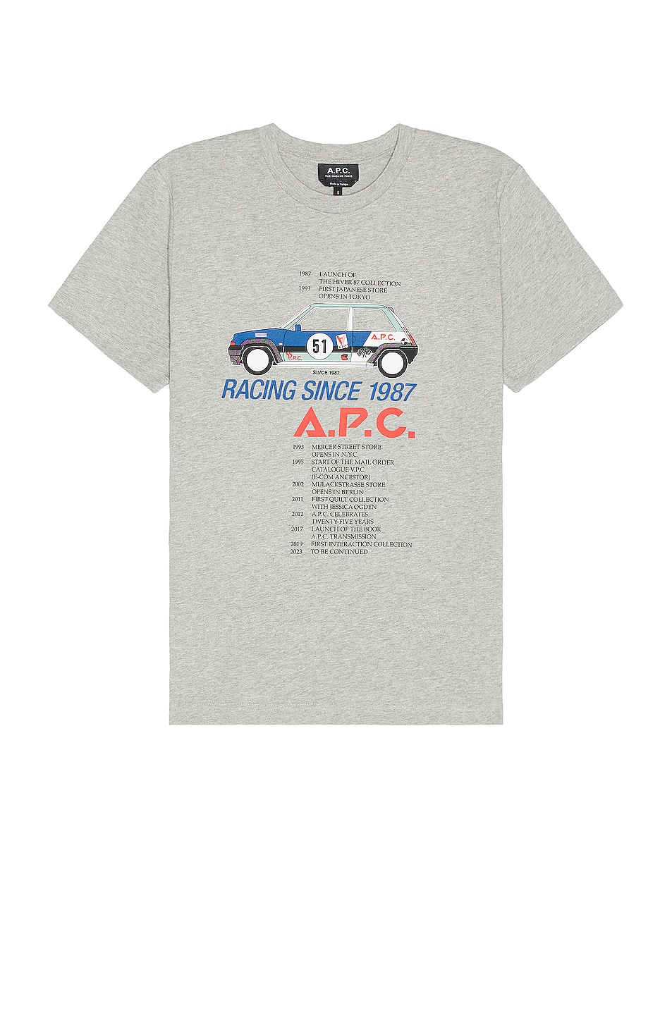 Image 1 of A.P.C. Martin T-shirt in Heathered Light Grey