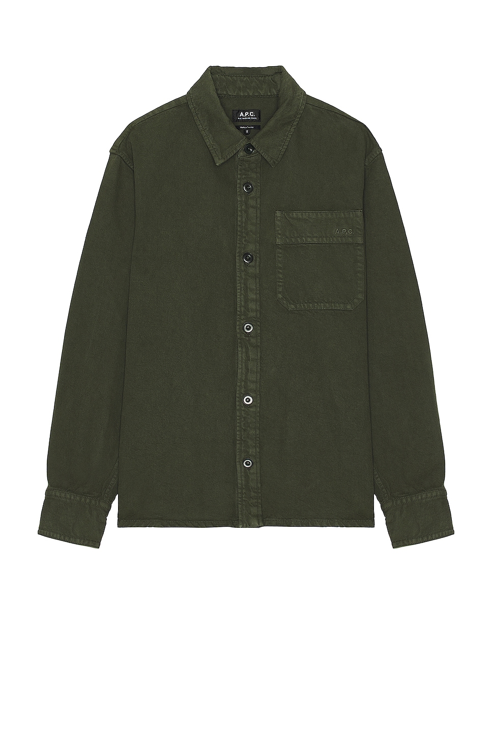 Image 1 of A.P.C. Basile Brodee Poitrine Shirt in Green