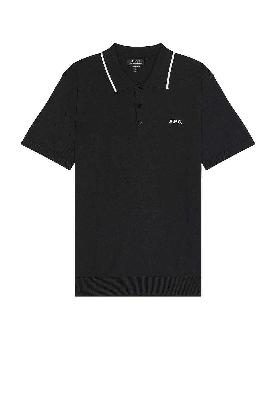 Image 1 of A.P.C. Polo Fynn in Faux Black