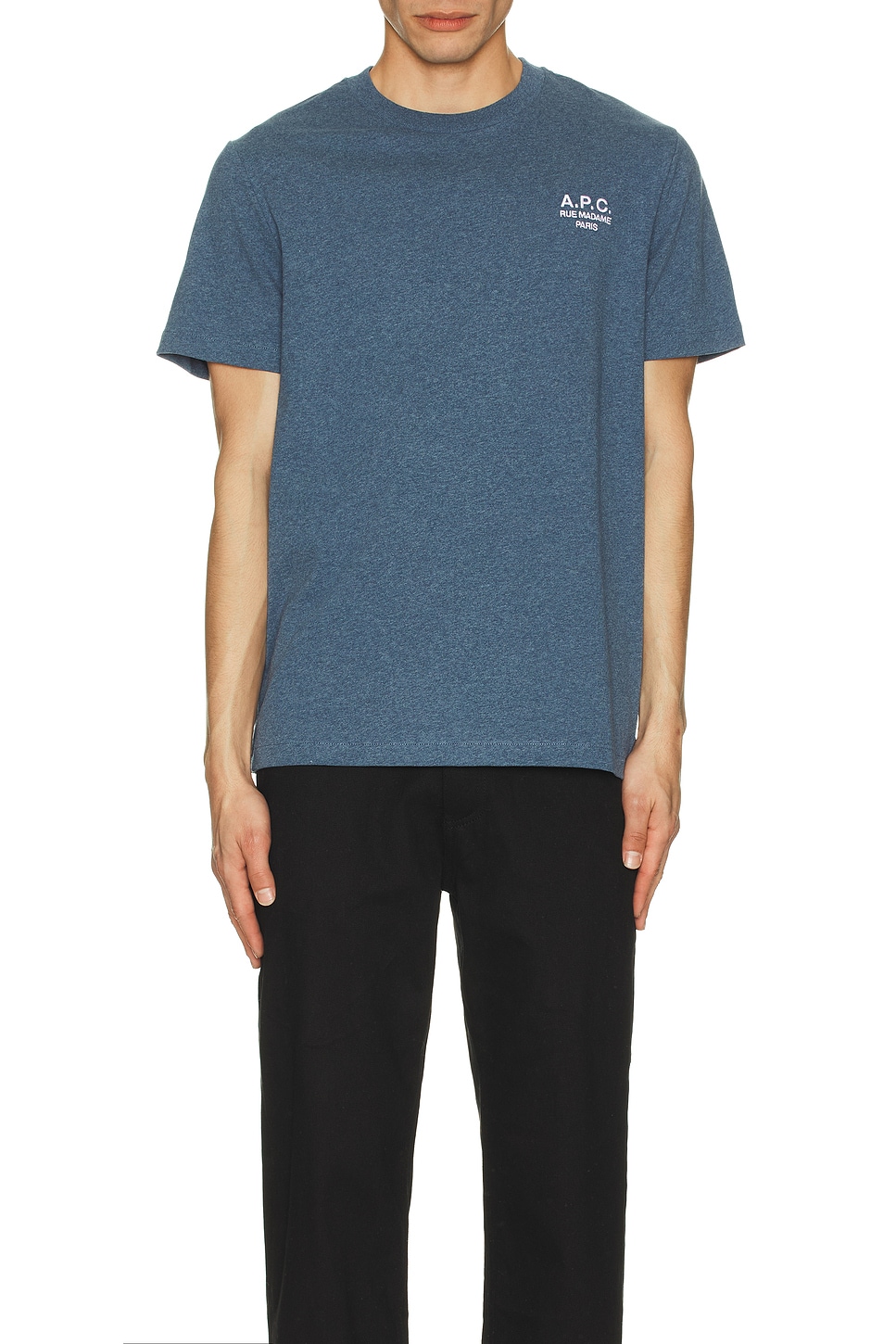 Image 1 of A.P.C. Standard Rue Madame T-Shirt in Blue Acier