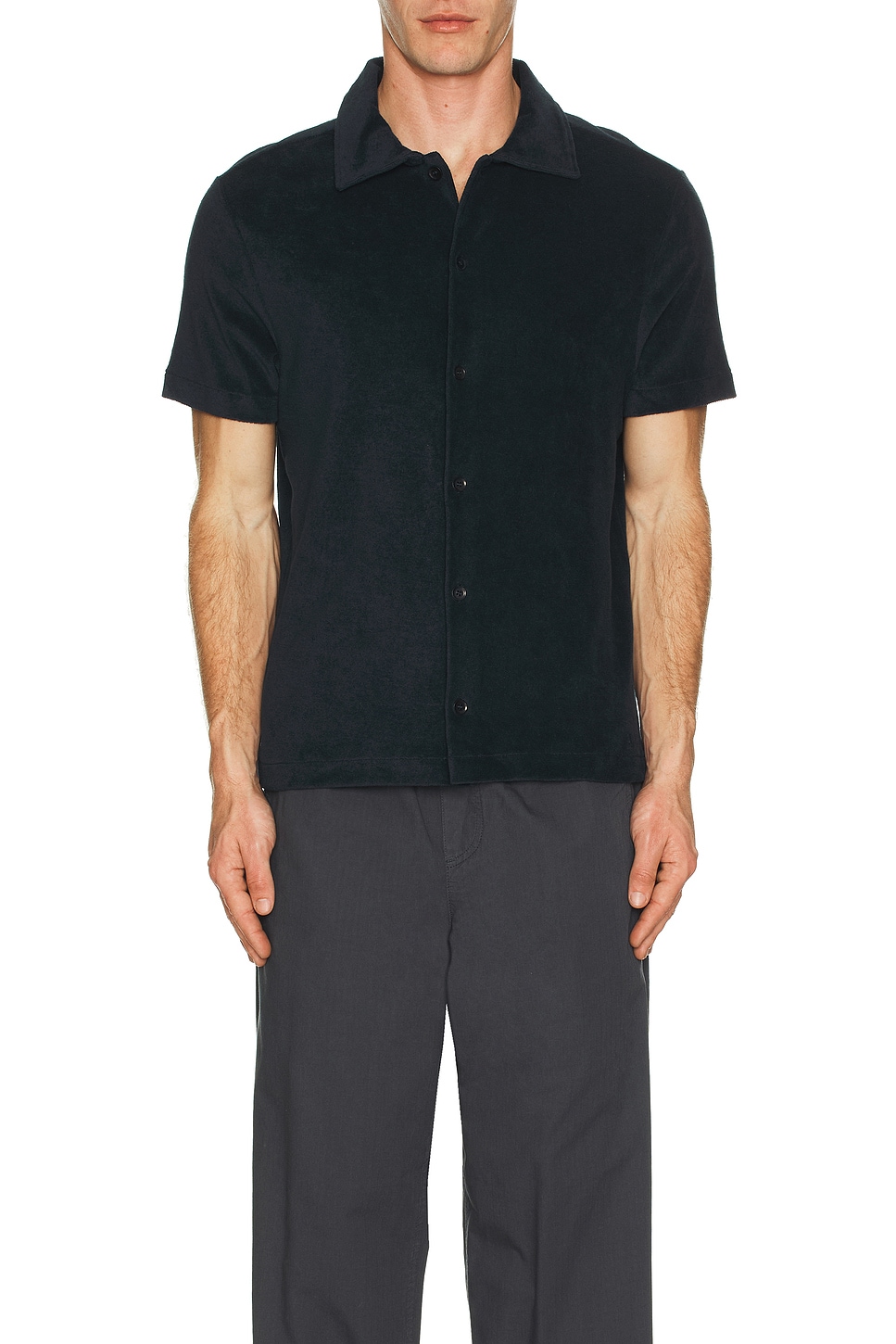 Image 1 of A.P.C. Chemisette Nicolo Short Sleeve Shirt in Dark Navy