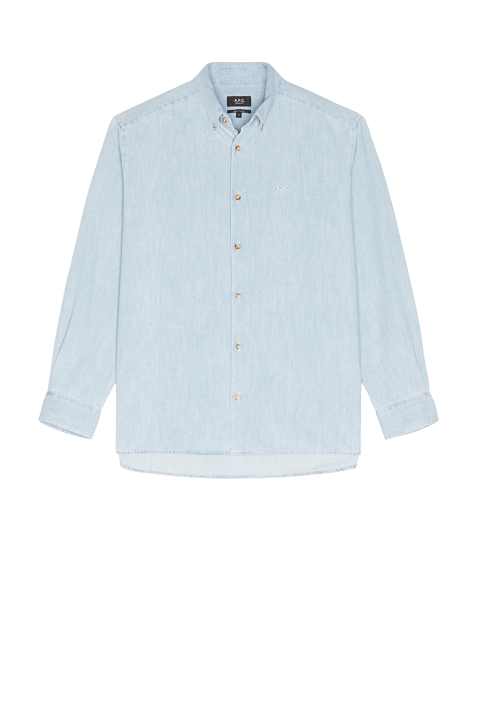 Image 1 of A.P.C. Chemise Mathias Long Sleeve Shirt in Pale Blue
