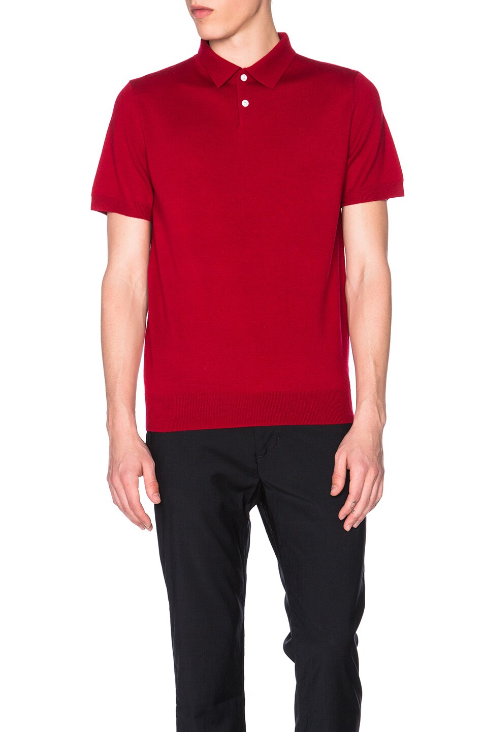 Image 1 of A.P.C. Knit Polo in Red
