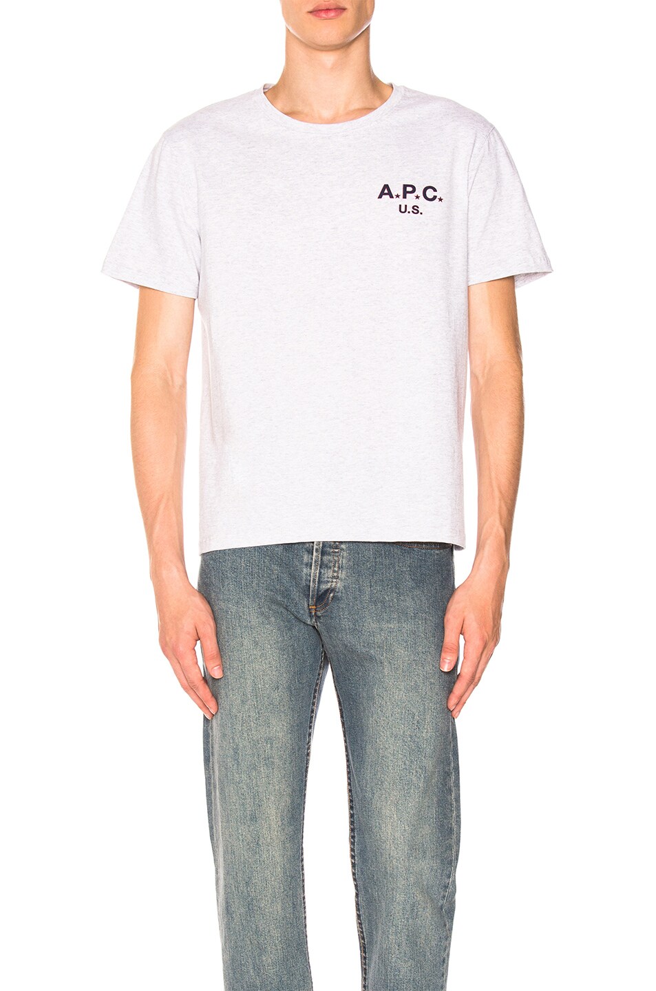 Image 1 of A.P.C. Flag Tee in Gris Chine